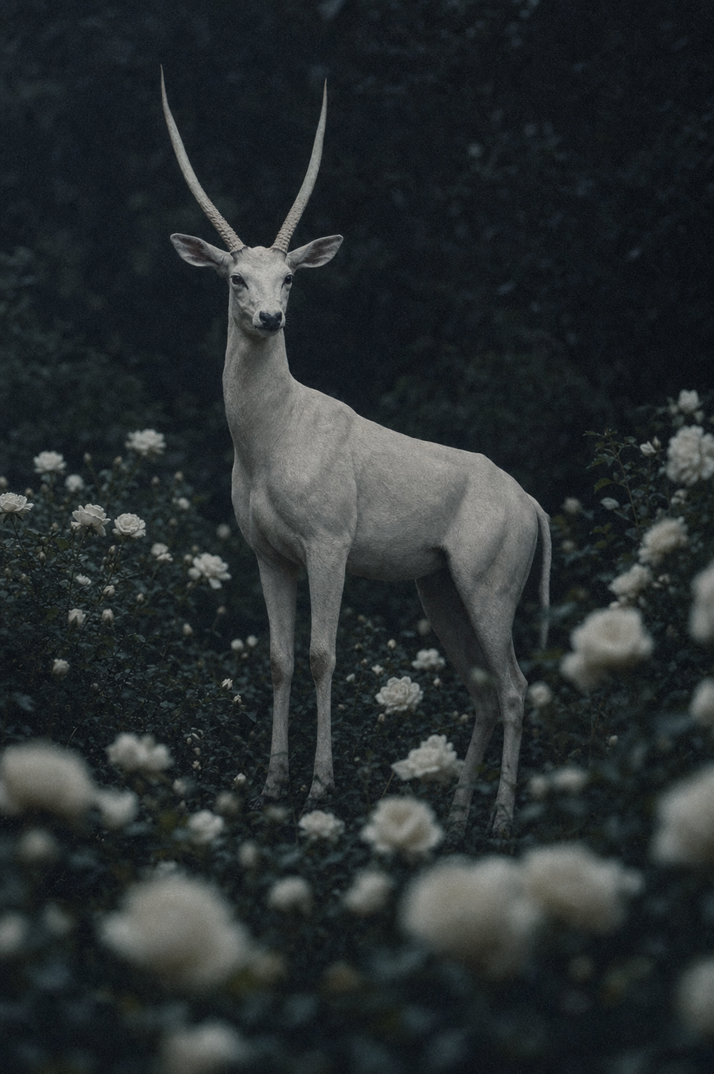 Close study of a wild animal in low light